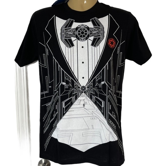 Star Wars Death Star Mens Tuxedo Shirt NWT